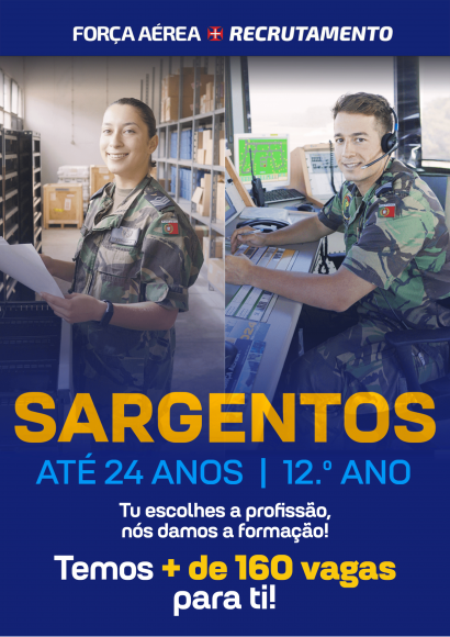 Força Aérea - Recrutamento para a Formação de Sargentos em Regime de Contrato