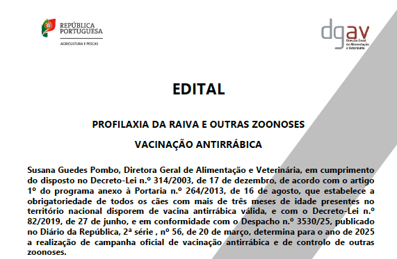 Vacinação Antirábica -Dias 17 e 18 Julho 2025 Vacinação Antirábica -Dias 17 e 18 Julho 2025