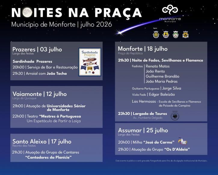 As noites de ver&atilde;o em Monforte ganham nova vida! 